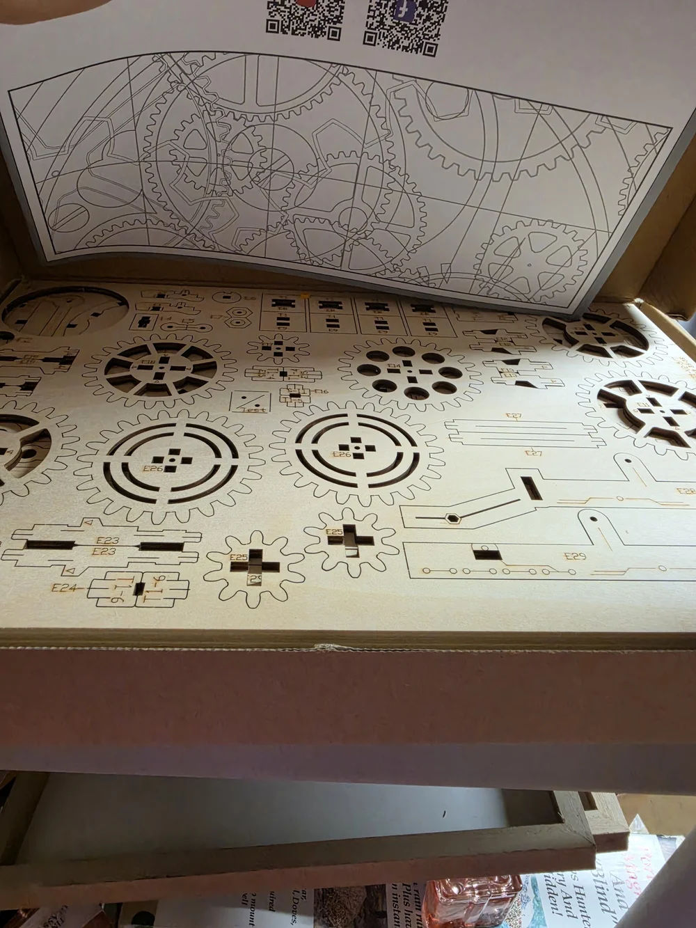 3D wood puzzle mechanical gears